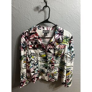 Collective‎ Works Berek Denim Style Abstract Buttons Pockets Size Medium…